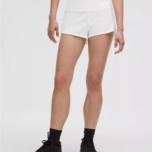 Lululemon Athletica White Athletic Shorts Minimalist Design